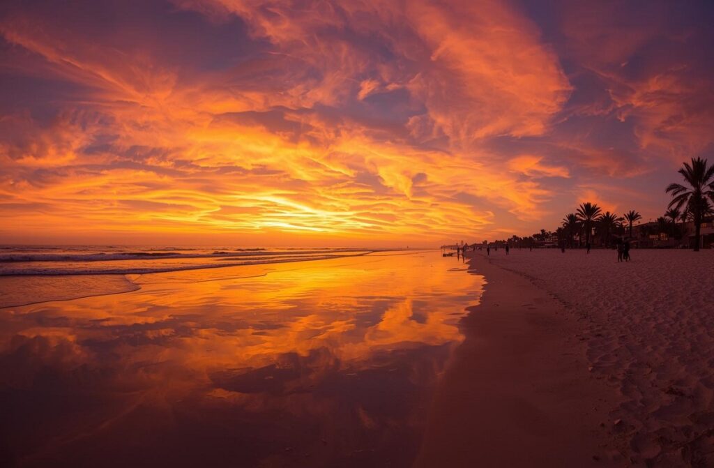 Al Mamzar Beach Park Sunset View