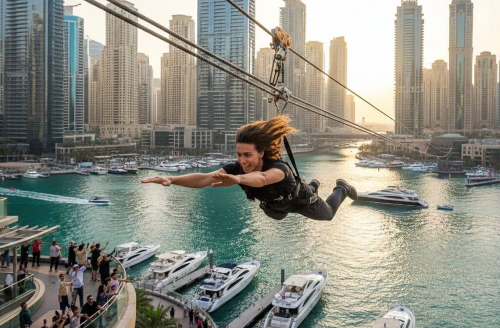 XLine Zipline over Dubai Marina