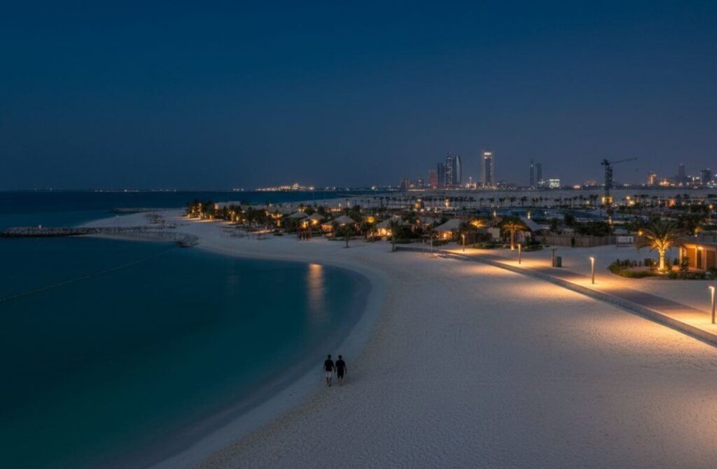 Al Hudayriyat Beach Night Visit