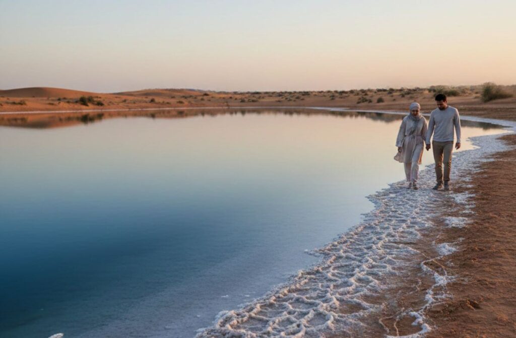 Al Wathba Long Salt Lake in Abu Dhabi