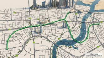 Dubai Metro Green Line Map