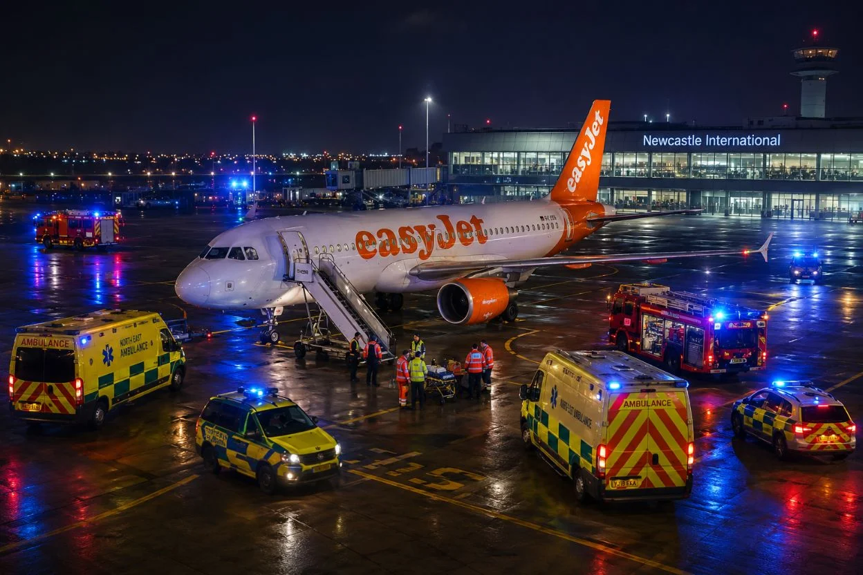 EasyJet Flight U2238 Emergency Landing Newcastle