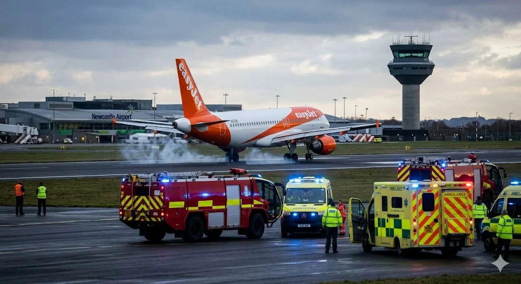 EasyJet Flight U2238 Emergency Landing Newcastle